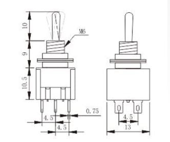 INTERRUPTOR PALANCA 6 PIN