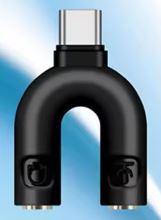 ADAPTADOR USB-C A 2JACK 3,5MM H