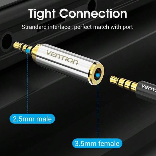 ADAPTADOR AUDIO 2.5MM / 3,5MM M/H