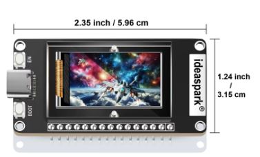 MODULO ESP32 WIFI + BLUETOOTH + PANTALLA 1,14" USB-C