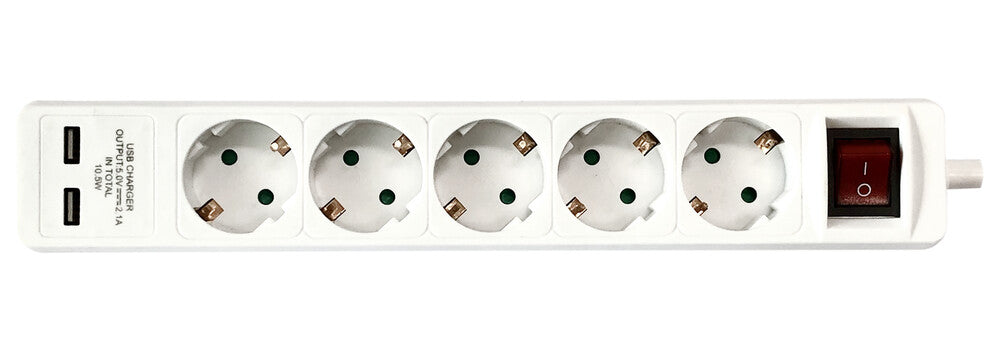 REGLETA C/INTERRUPTOR+2USB