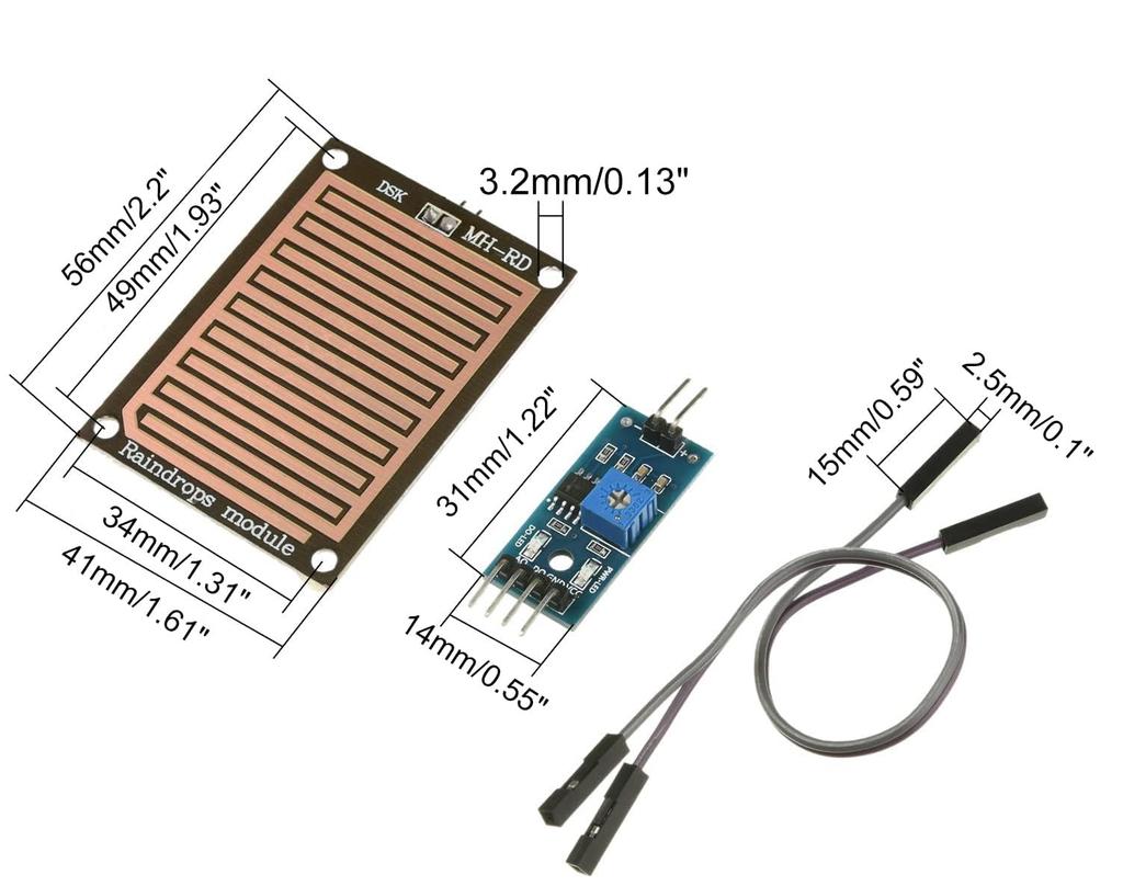 SENSOR DETECCIÓN GOTAS LLUVIA/NIEVE