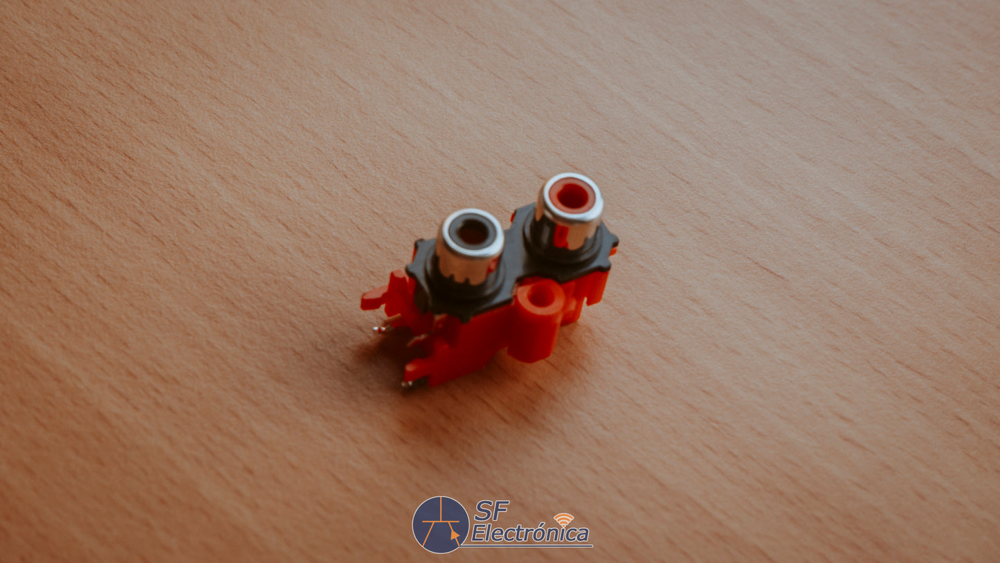 CONECTOR BASE COAXIAL RCA HEMBRA DOBLE