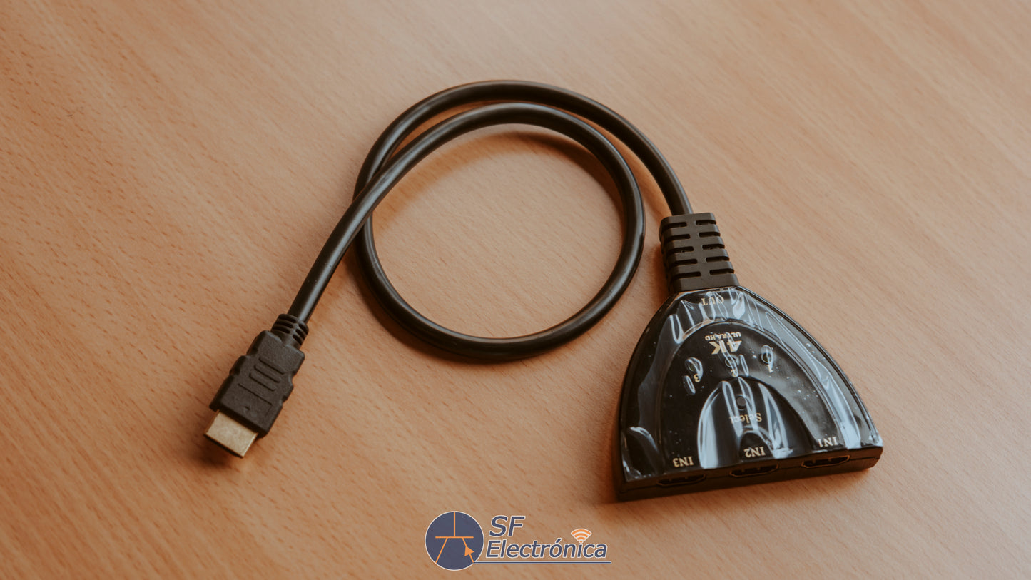 CONMUTADOR HDMI 3X1 SWITCH BIDIRECCIONAL 4K