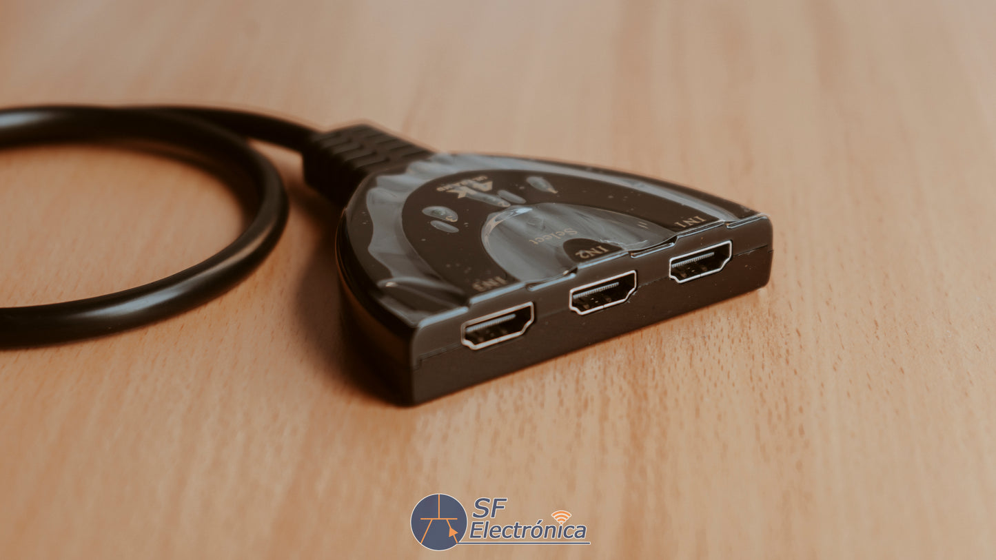 CONMUTADOR HDMI 3X1 SWITCH BIDIRECCIONAL 4K