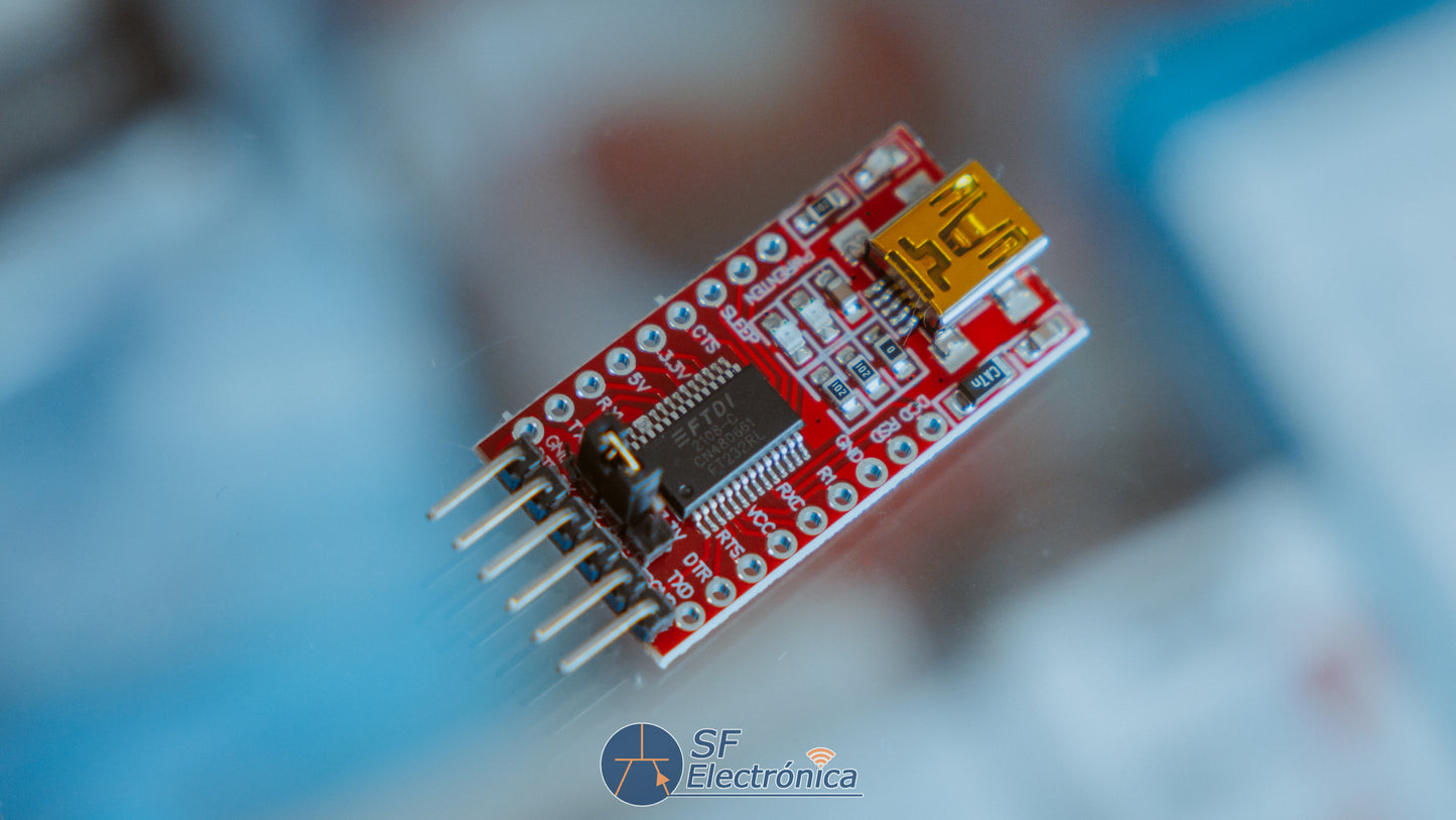 ADAPTADOR MINI USB FTDI A TTL SERIAL FT232RL YP-05