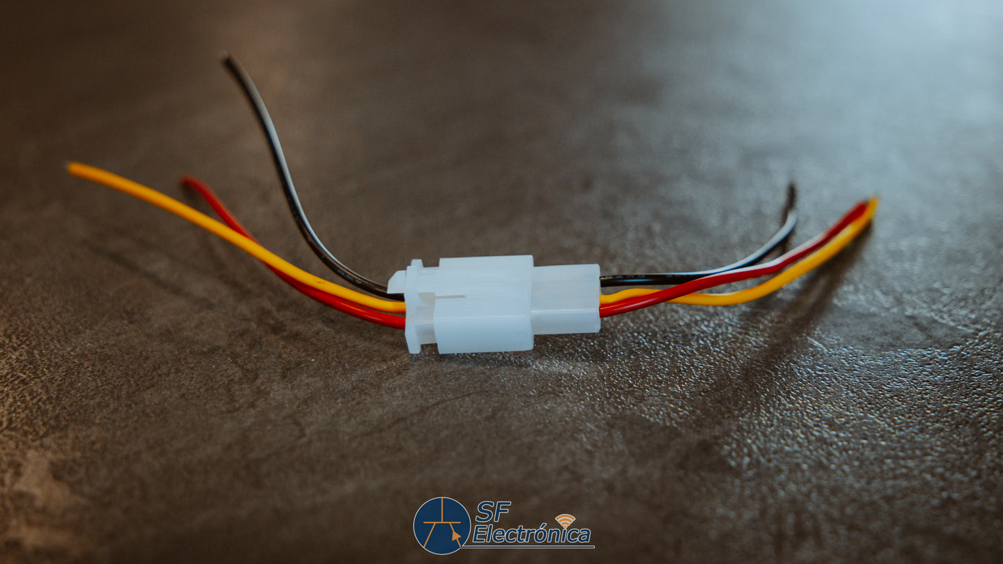 CONECTOR 3 PINES MACHO/HEMBRA 15CM