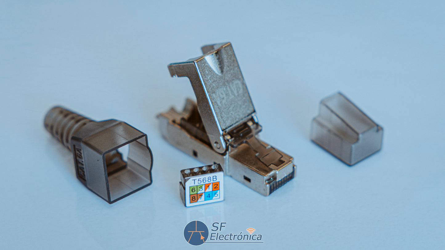 CONECTOR RJ45 CAT 6A MONTAJE RÁPIDO