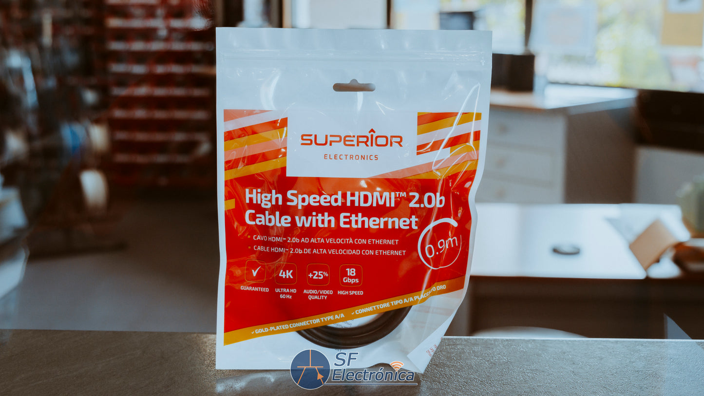 CABLE HDMI 2.0b 4K SUPERIOR