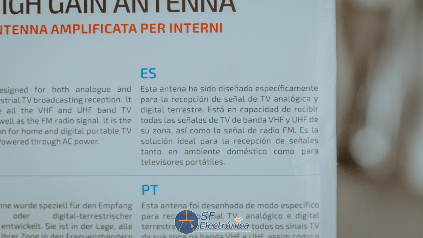 ANTENA INTERIOR AMPLIFICADA