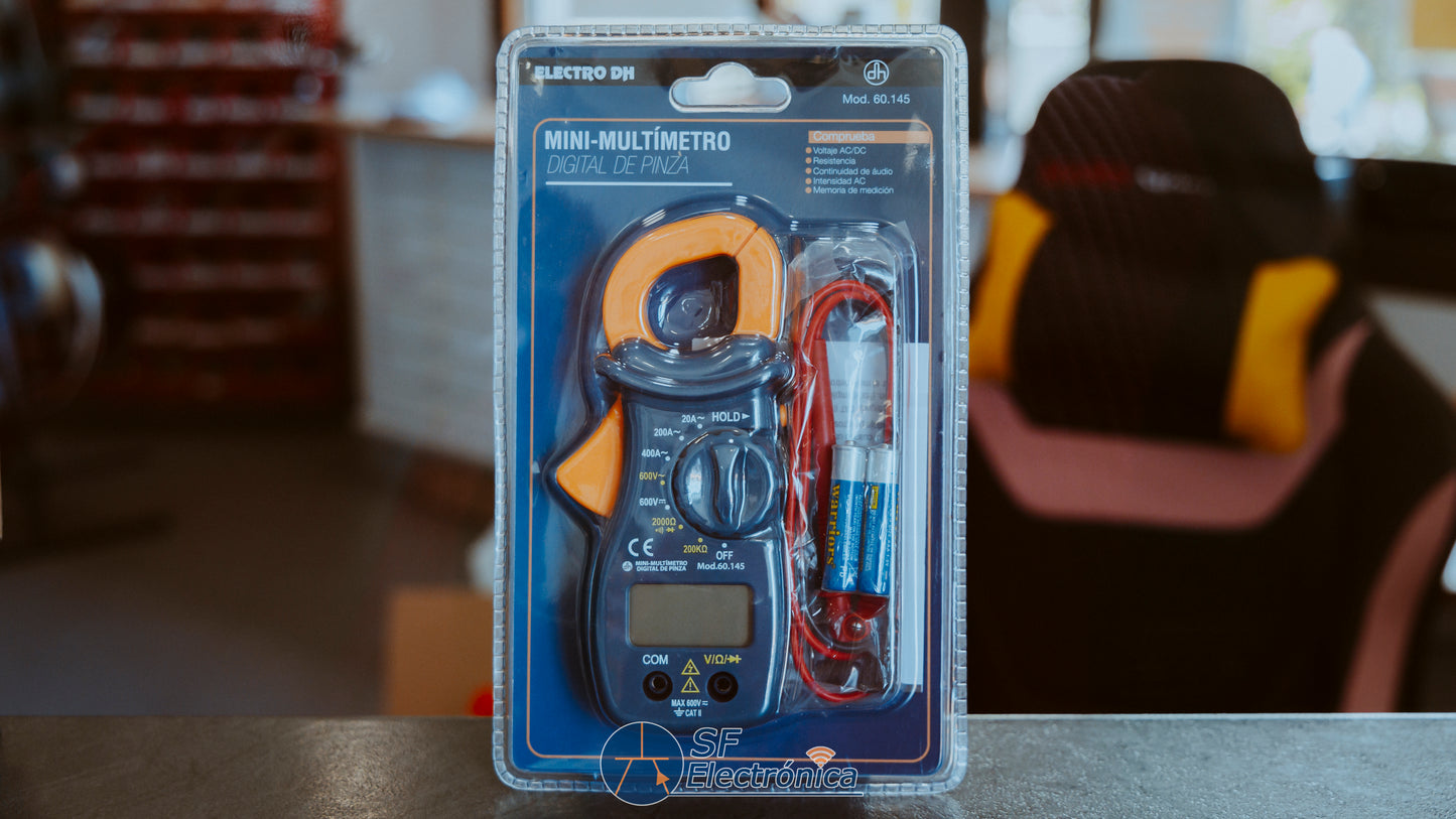 MINI TESTER CON PINZA AMPERIMETRICA