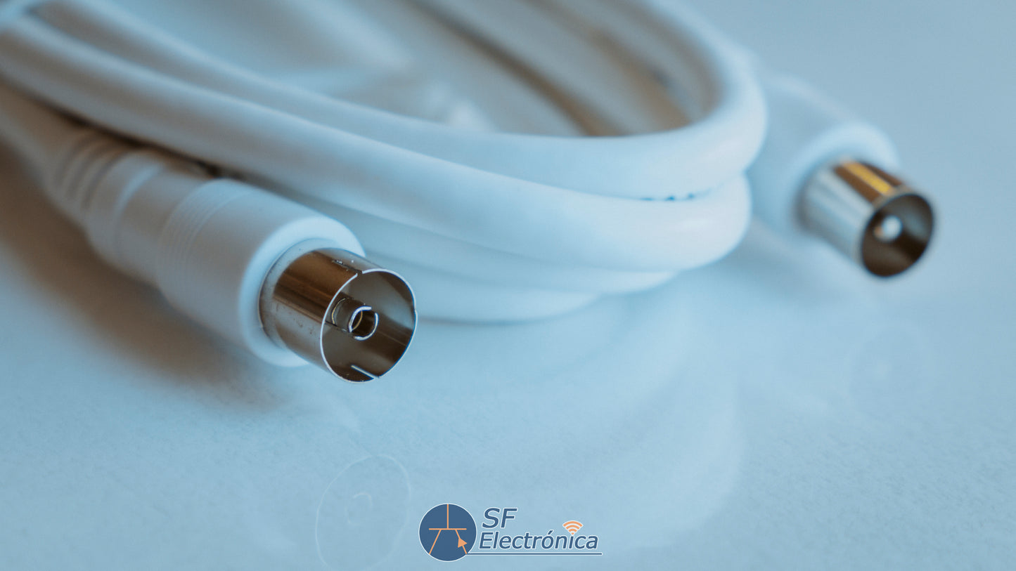 CABLE ANTENA TV BLANCO