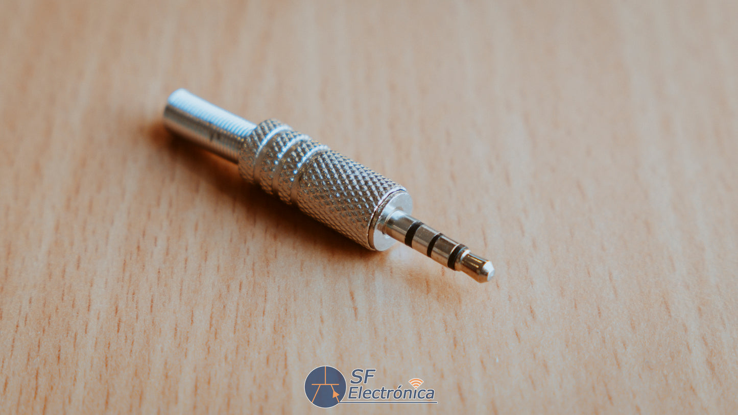 CONECTOR AUDIO JACK 3,5MM METAL 2 POLOS