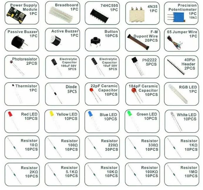 KIT COMPONENTES + PROTOBOARD