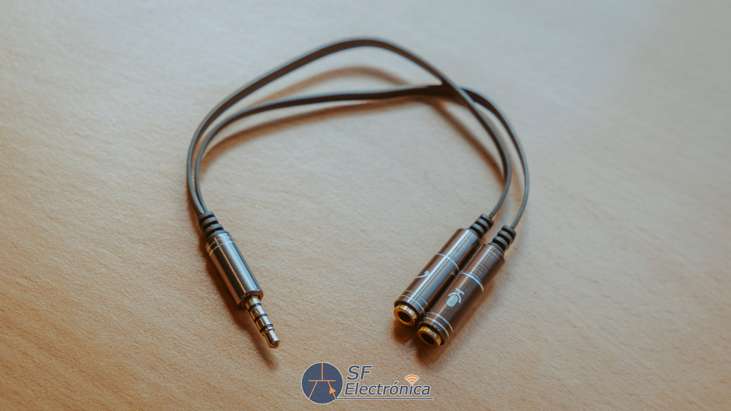 CABLE ADAPTADOR 2RCA - JACK 3,5MM