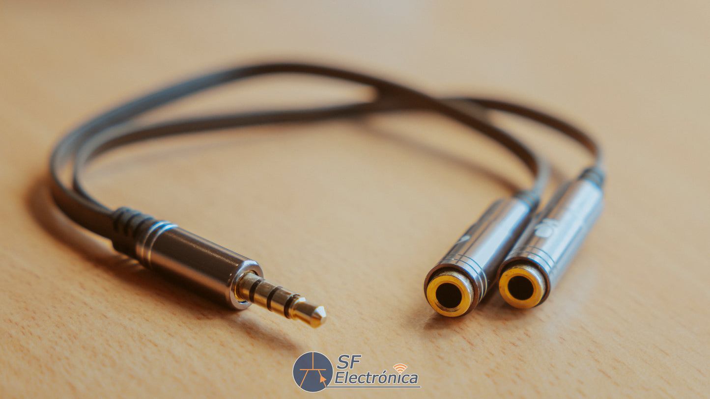 CABLE ADAPTADOR 2RCA - JACK 3,5MM