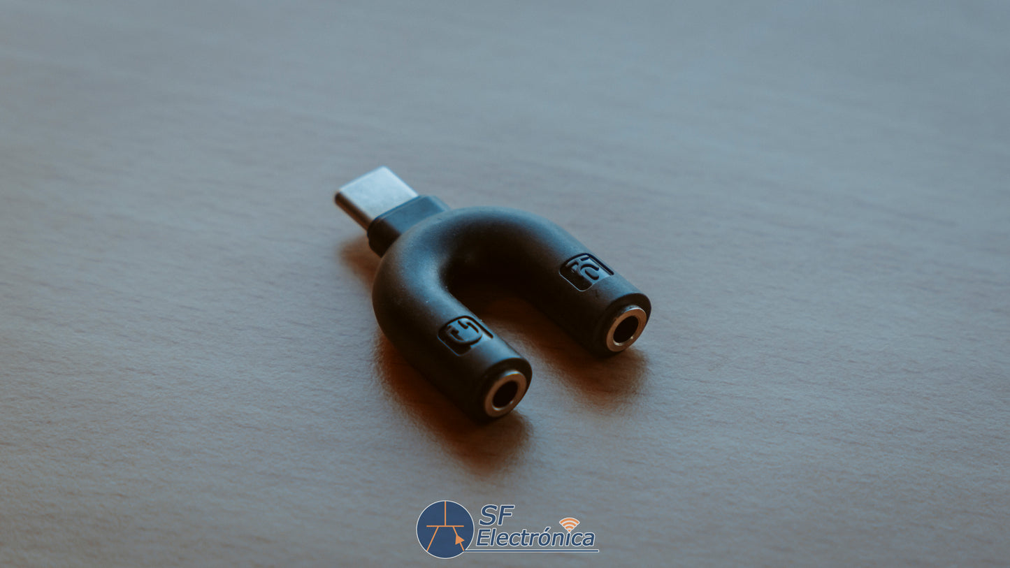 ADAPTADOR USB-C A 2JACK 3,5MM H