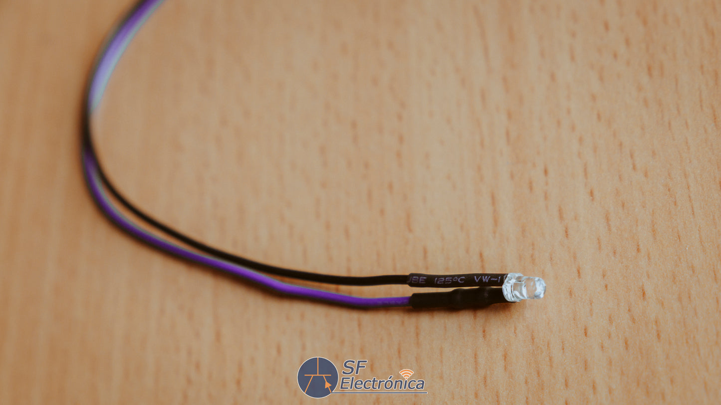 DIODO LED 3-12V 3MM CABLEADO 20CM