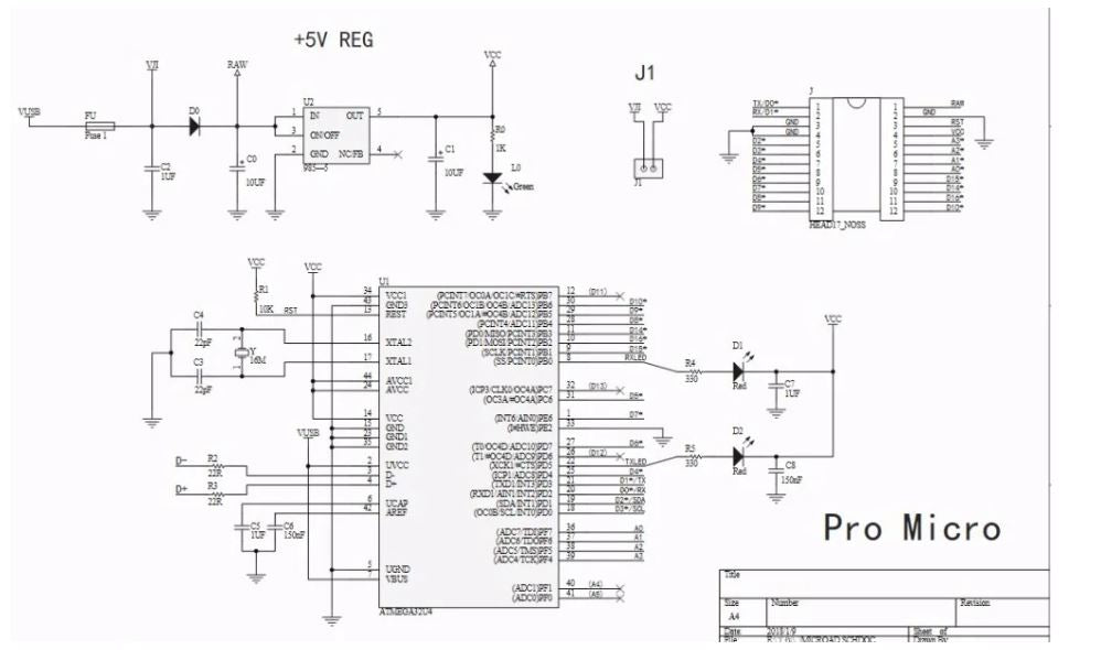 PLACA COMPATIBLE PARA ARDUINO PRO MICRO