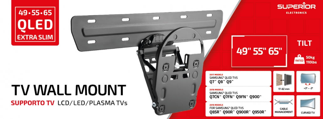 SOPORTE TV QLED 49"-55"-65" - 50KG - SUPSTV014