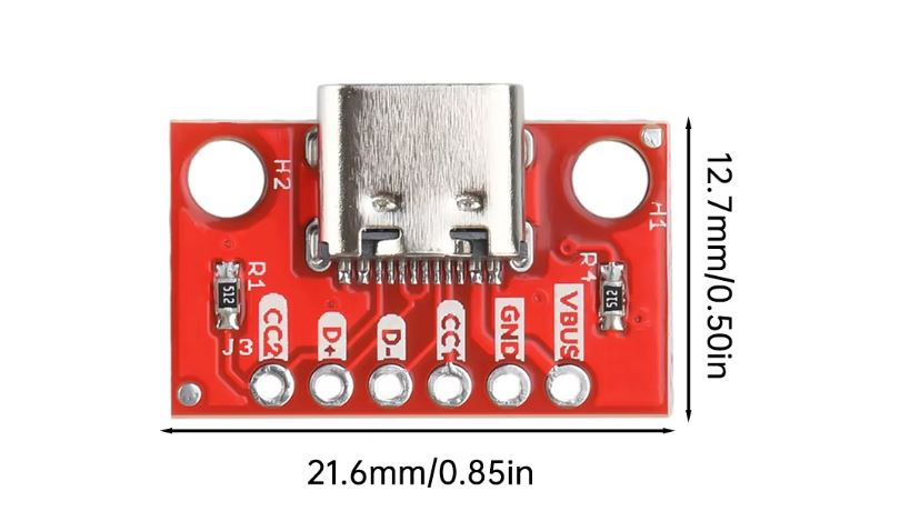 MODULO PLACA CONECTOR USB-C HEMBRA
