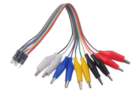 CABLE DUPONT PINZAS COCODRILO HEMBRA 20CM 10 PINES