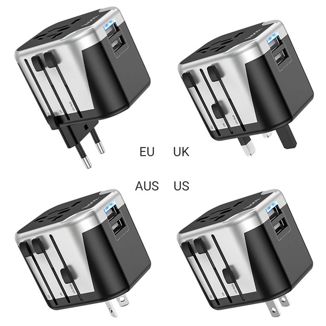 ADAPTADOR VIAJE 2USB