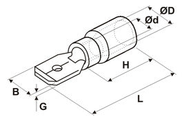 CONECTOR FASTON MACHO