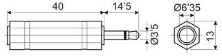 ADAPTADOR JACK 3.5MM / 6.35MM