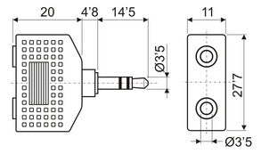 ADAPTADOR JACK 1M/2H