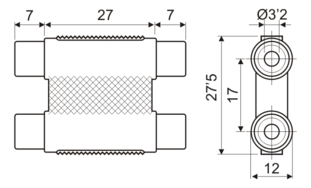 ADAPTADOR PROLONGADOR RCA DOBLE