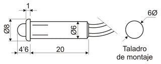 PILOTO LED 5MM 12VDC