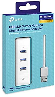 ADAPTADOR ETHERNET + HUB USB 3.0 3 PUERTOS