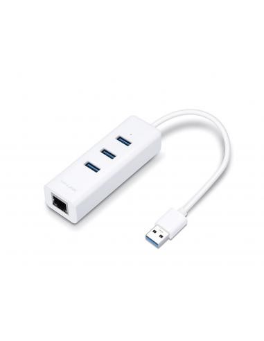 ADAPTADOR ETHERNET + HUB USB 3.0 3 PUERTOS