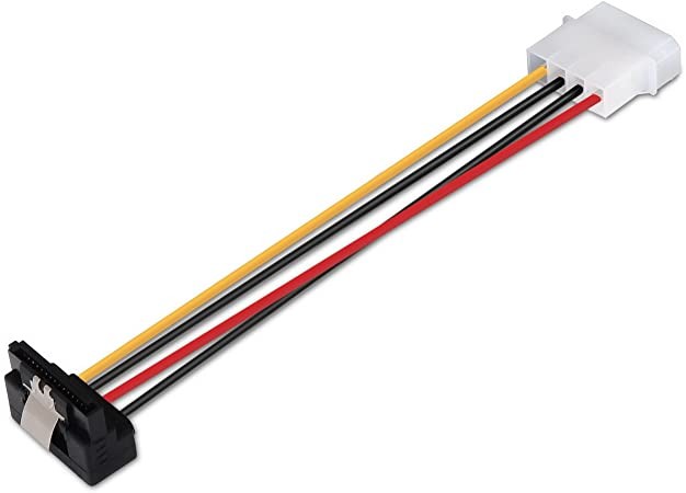 CABLE SATA ALIMENTACIÓN ACODADO ANCLAJES 16CM