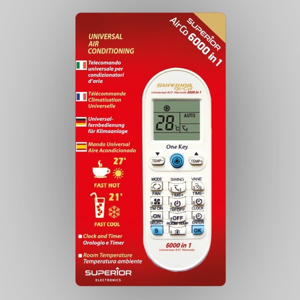 MANDO AIRE ACONDICIONADO AIRCO 6000 EN 1