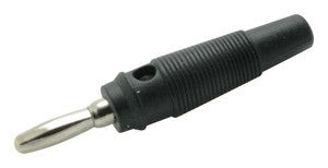 CONECTOR BANANA MACHO 4MM NEGRO
