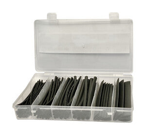 KIT 100 PIEZAS TUBO TERMORRETRACTIL NEGRO