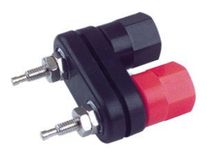 BORNE DOBLE ROJO-NEGRO 30A