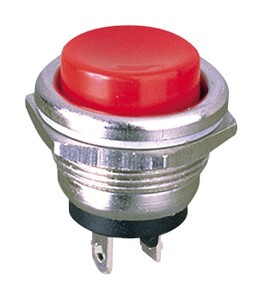 PULSADOR OFF-ON FIJACION A ROSCA ROJO