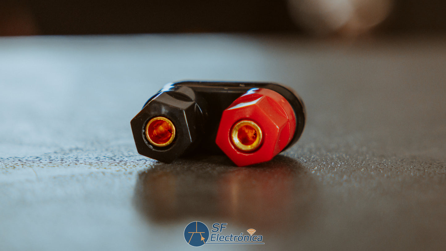 CONECTOR SPEAKER BORNE CHASIS - ROJO NEGRO
