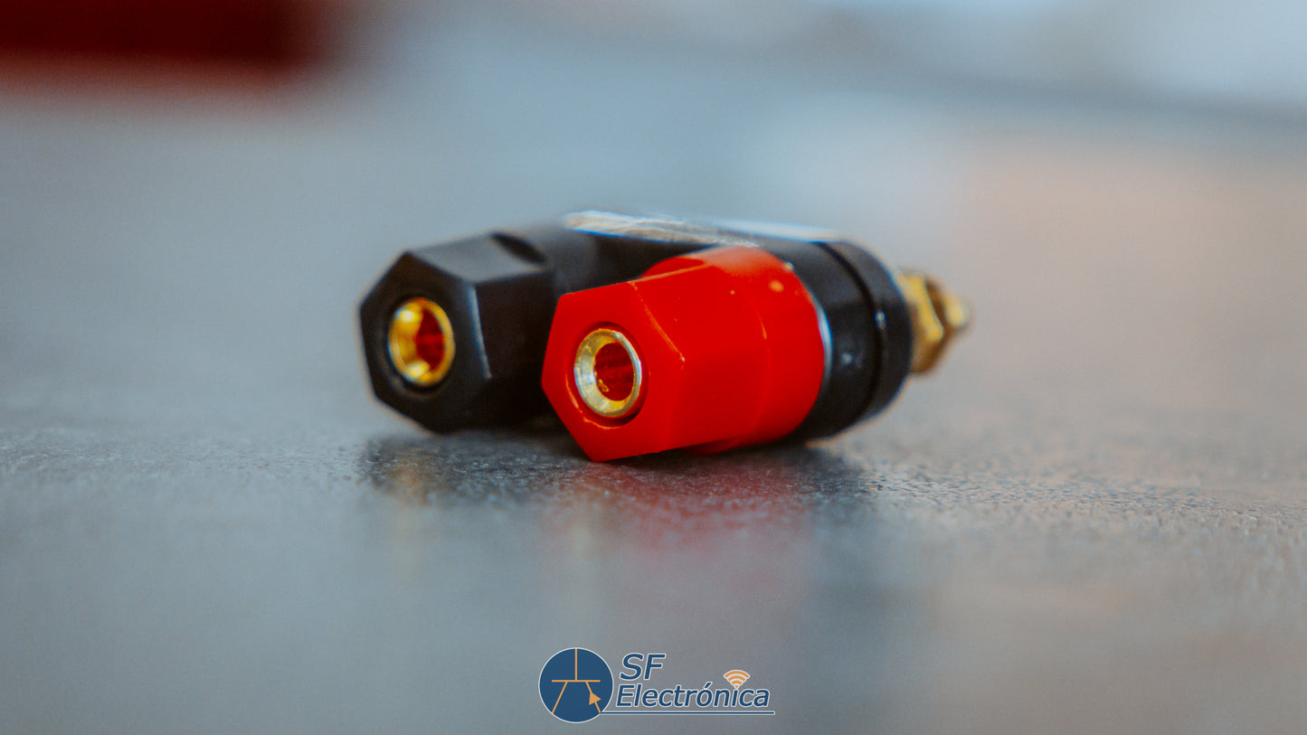 CONECTOR SPEAKER BORNE CHASIS - ROJO NEGRO