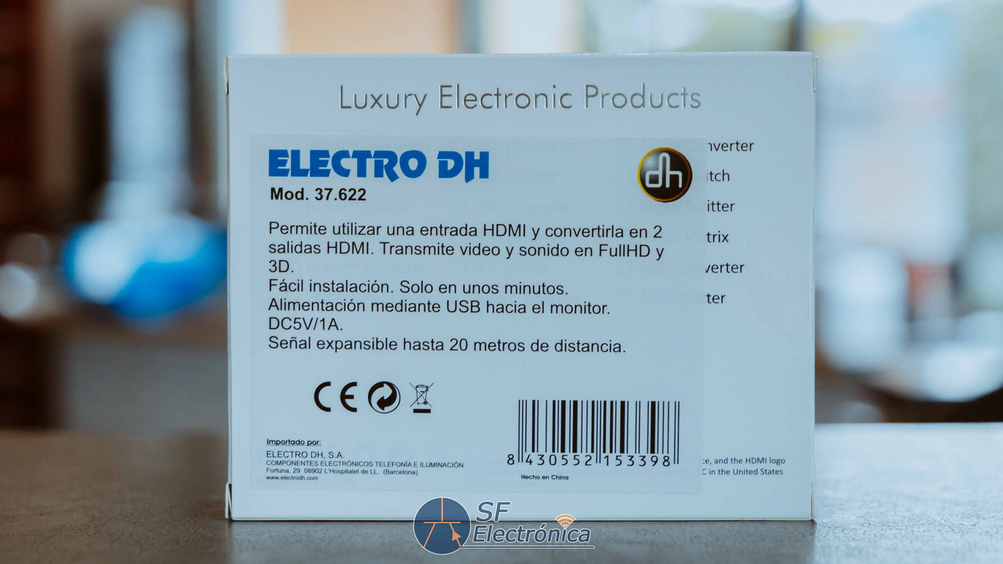 DISTRIBUIDOR HDMI 2 SALIDAS