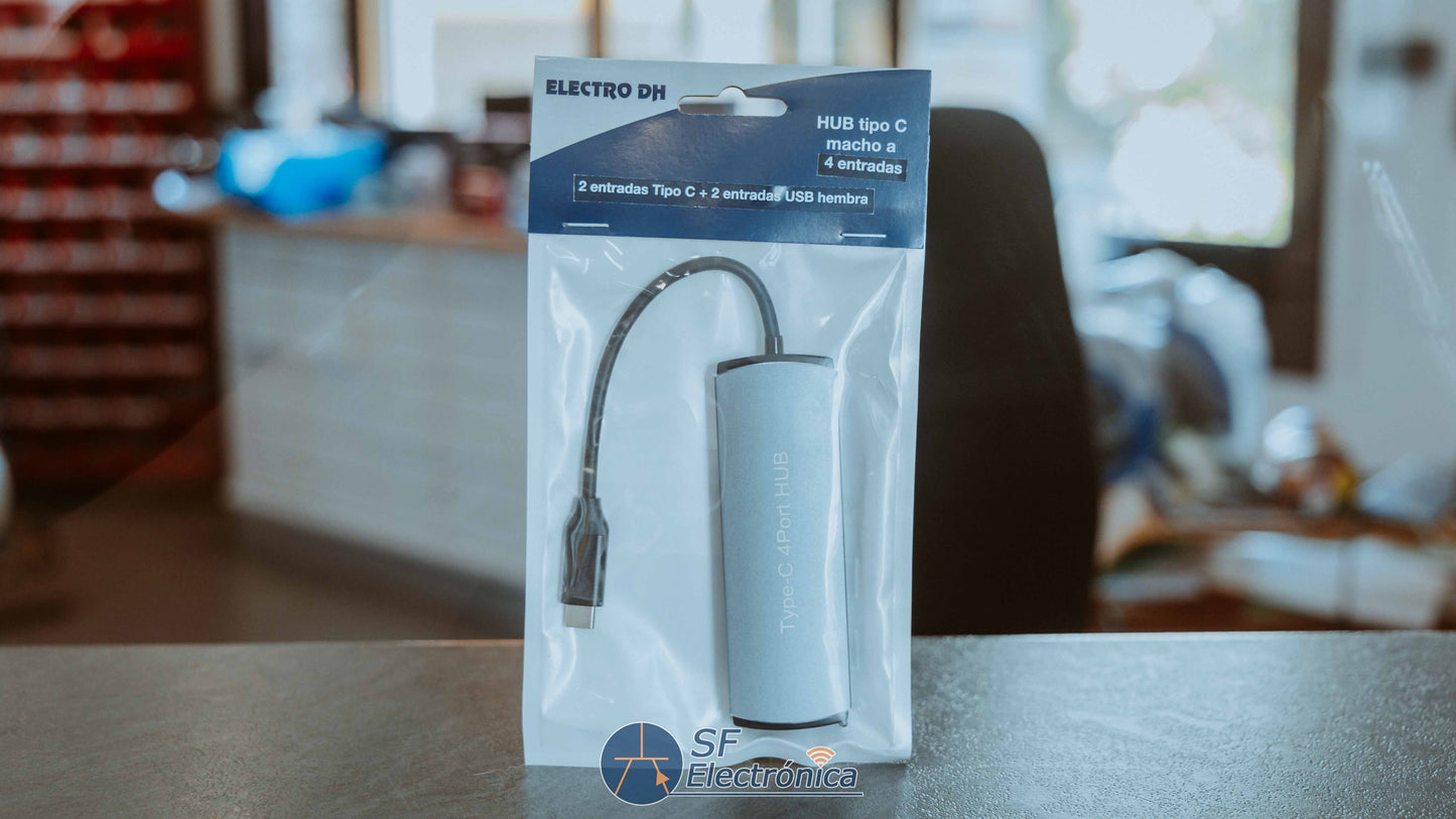HUB USB-C 2xUSB 2xUSB-C AM