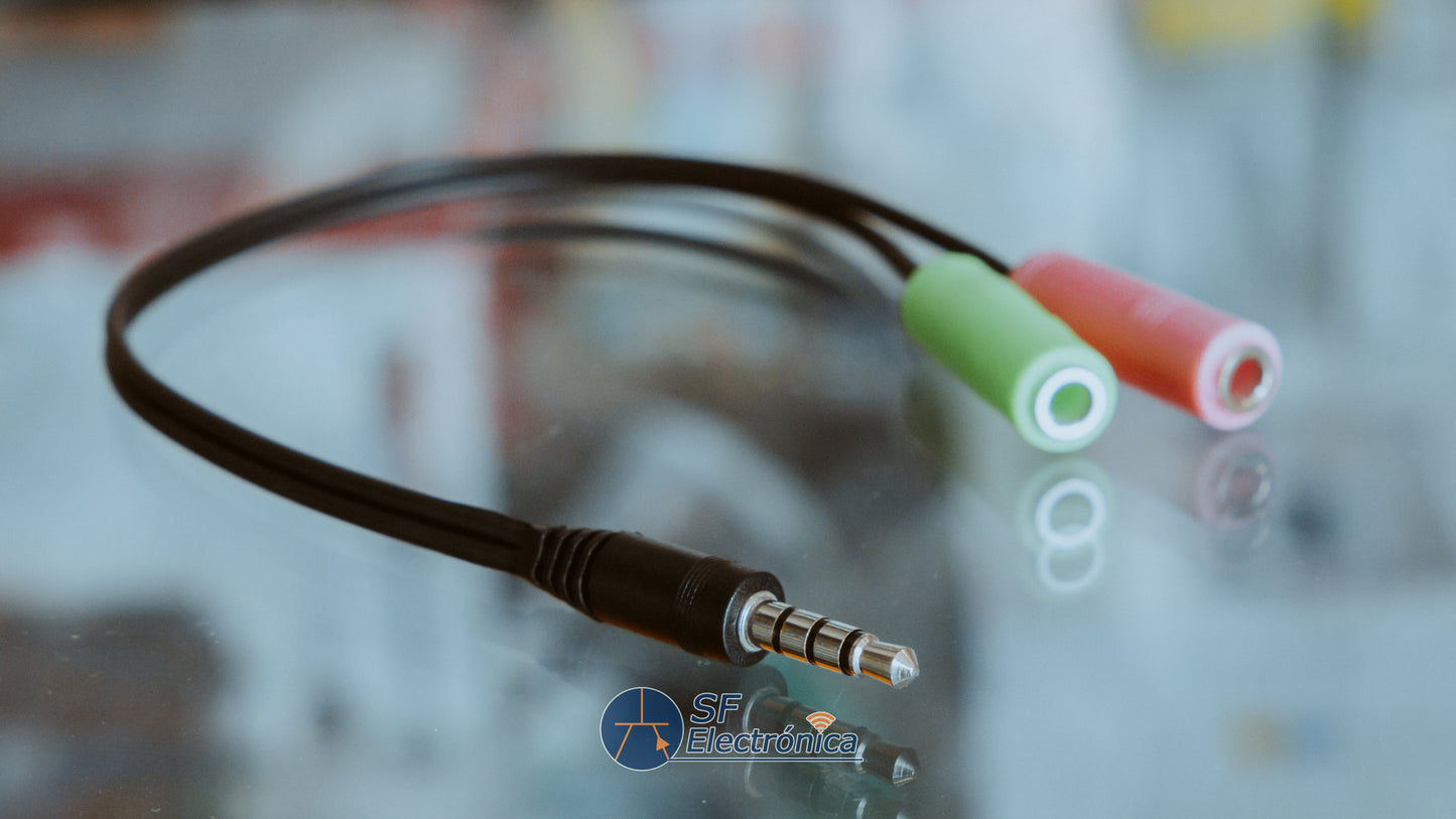 CABLE ADAPTADOR 2RCA - JACK 3,5MM