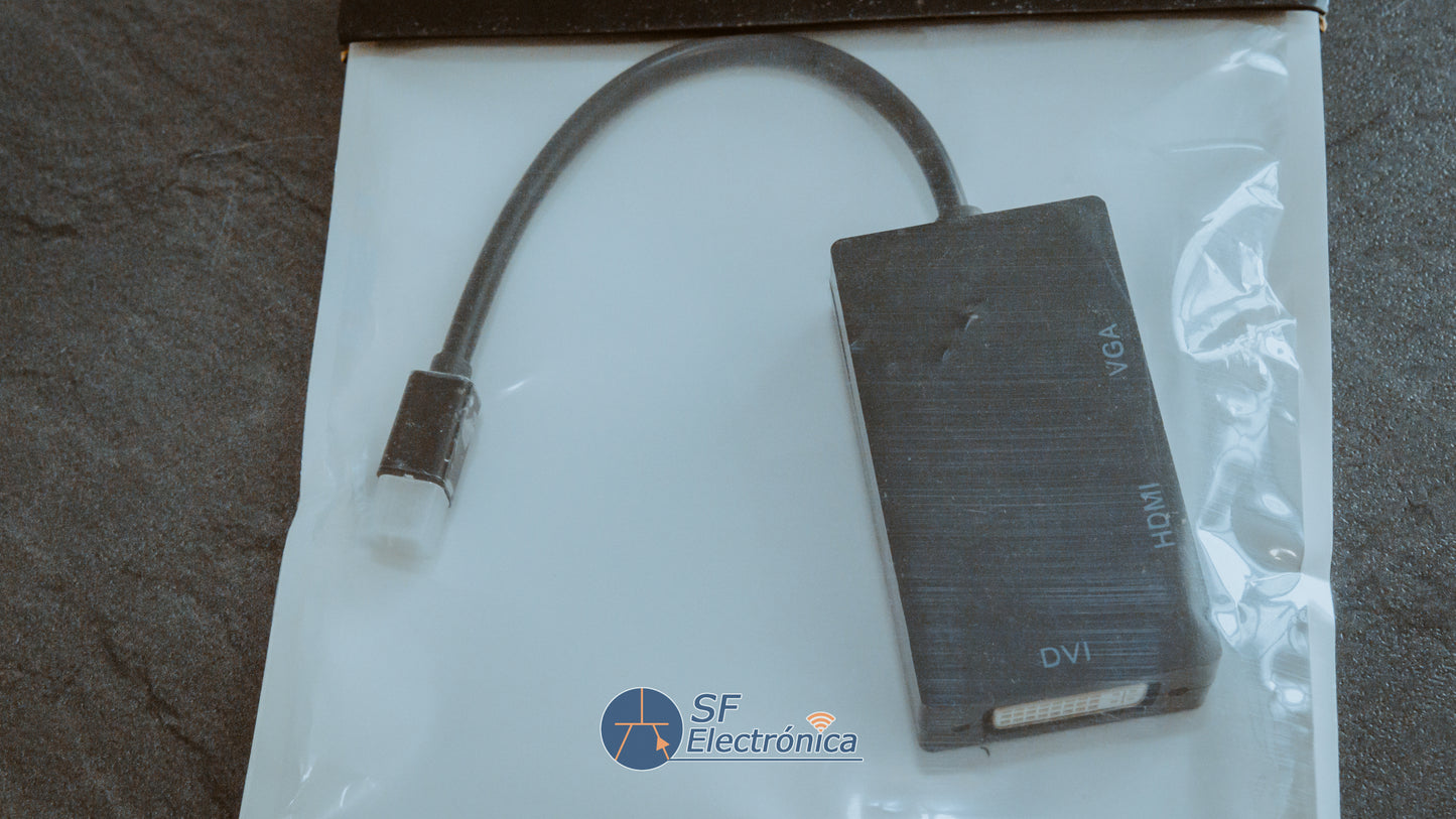 ADAPTADOR THUNDERBOLT MINI DISPLAYPORT A VGA HDMI DVI