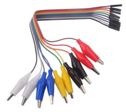 CABLE DUPONT PINZAS COCODRILO HEMBRA 20CM 10 PINES