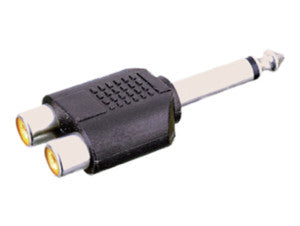 ADAPTADOR MONO 6.35MM A 2RCA