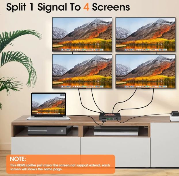 SPLITTER HDMI 1X4