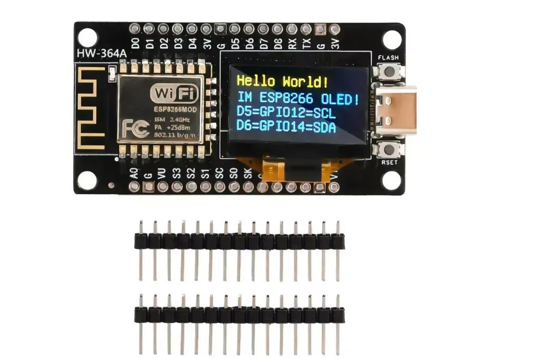 MODULO ESP8266 PANTALLA OLED 0,96" USB-C